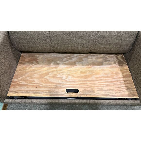 Light Brown Sleeper Sofa with Fold-Out Mattress – Functional & Affordable - Picture 3 of 6